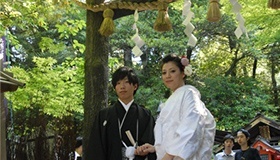 4 野宮神社本殿に参拝・祈祷