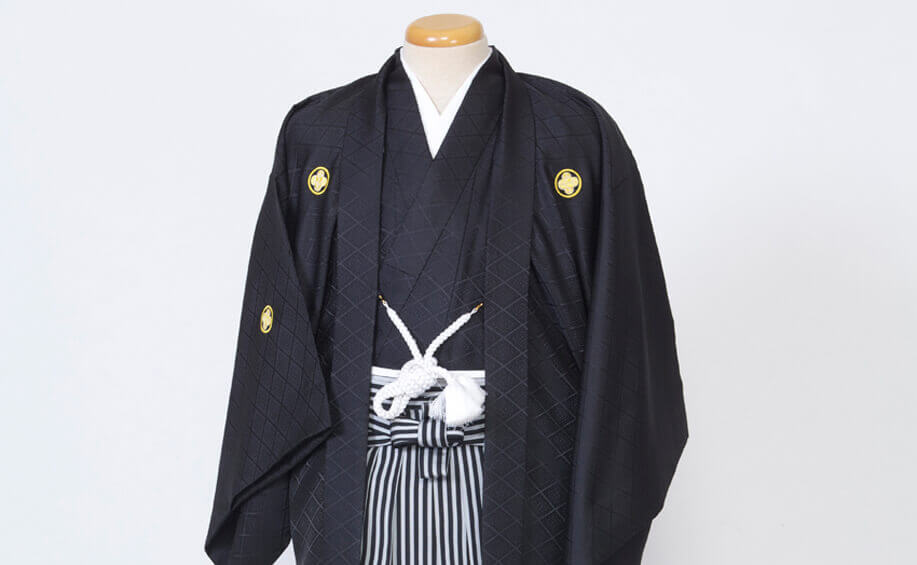 京都さがの館の男紋付袴