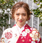 ふわふわ袴のアップヘア