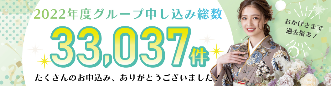 2022年度卒業式袴レンタル申込総数