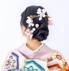 桜の髪飾り×古典アップヘア