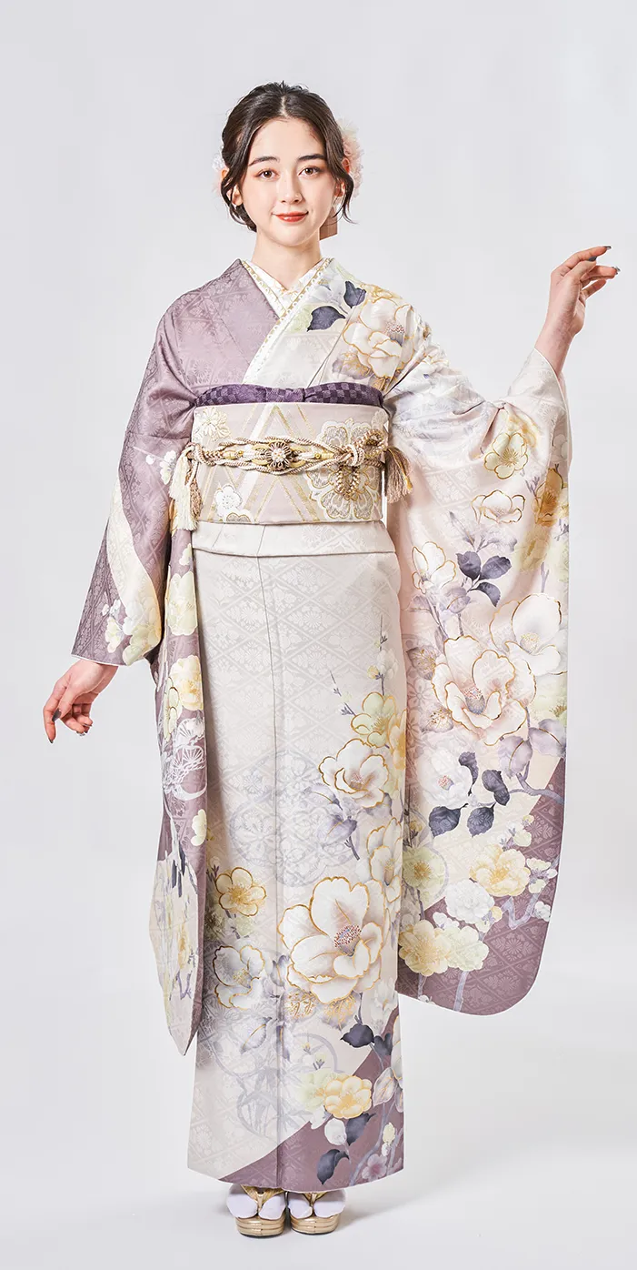 キュートなデザインの成人式の振袖