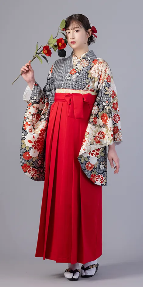 レンタル着物BB4014×袴AKA955