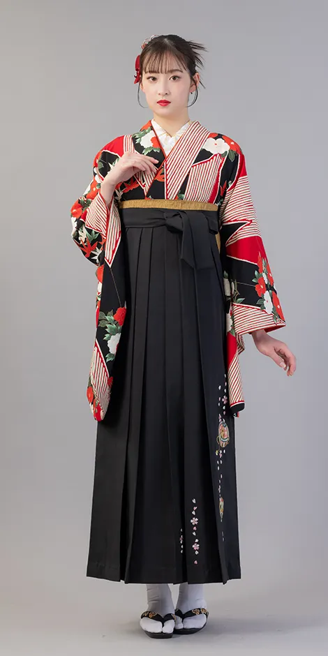 レンタル着物BBB480×袴KUT082