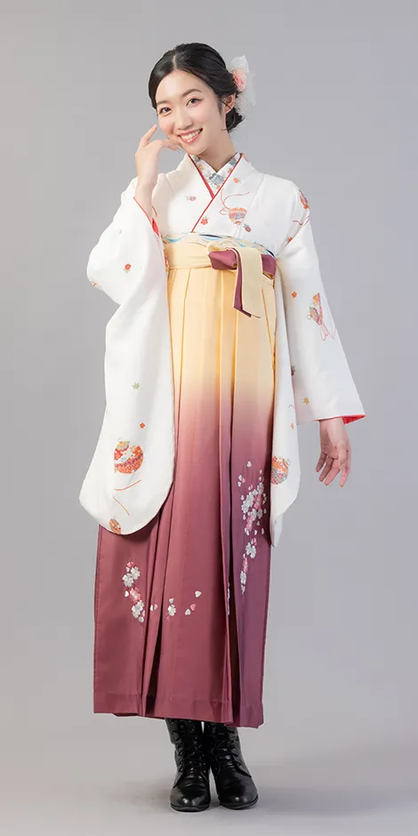 レンタル着物C00025×袴CAS953