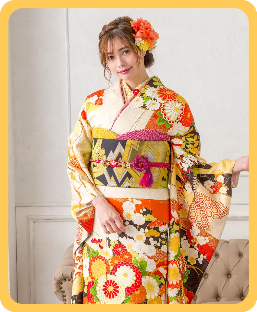 パーソナルカラーがSpring（イエベ春）さん向けの成人式振袖