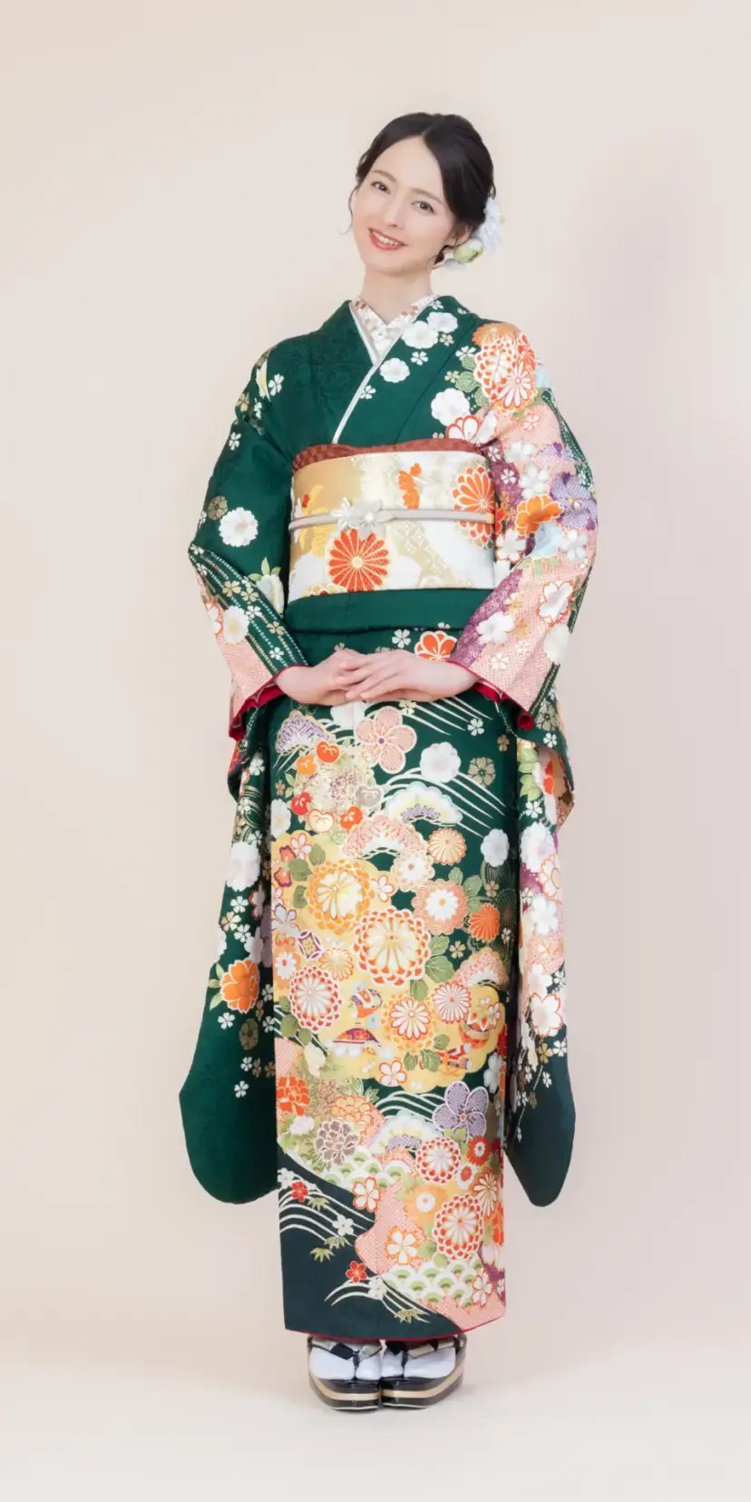 グリーン菊に松桜[FS0895]