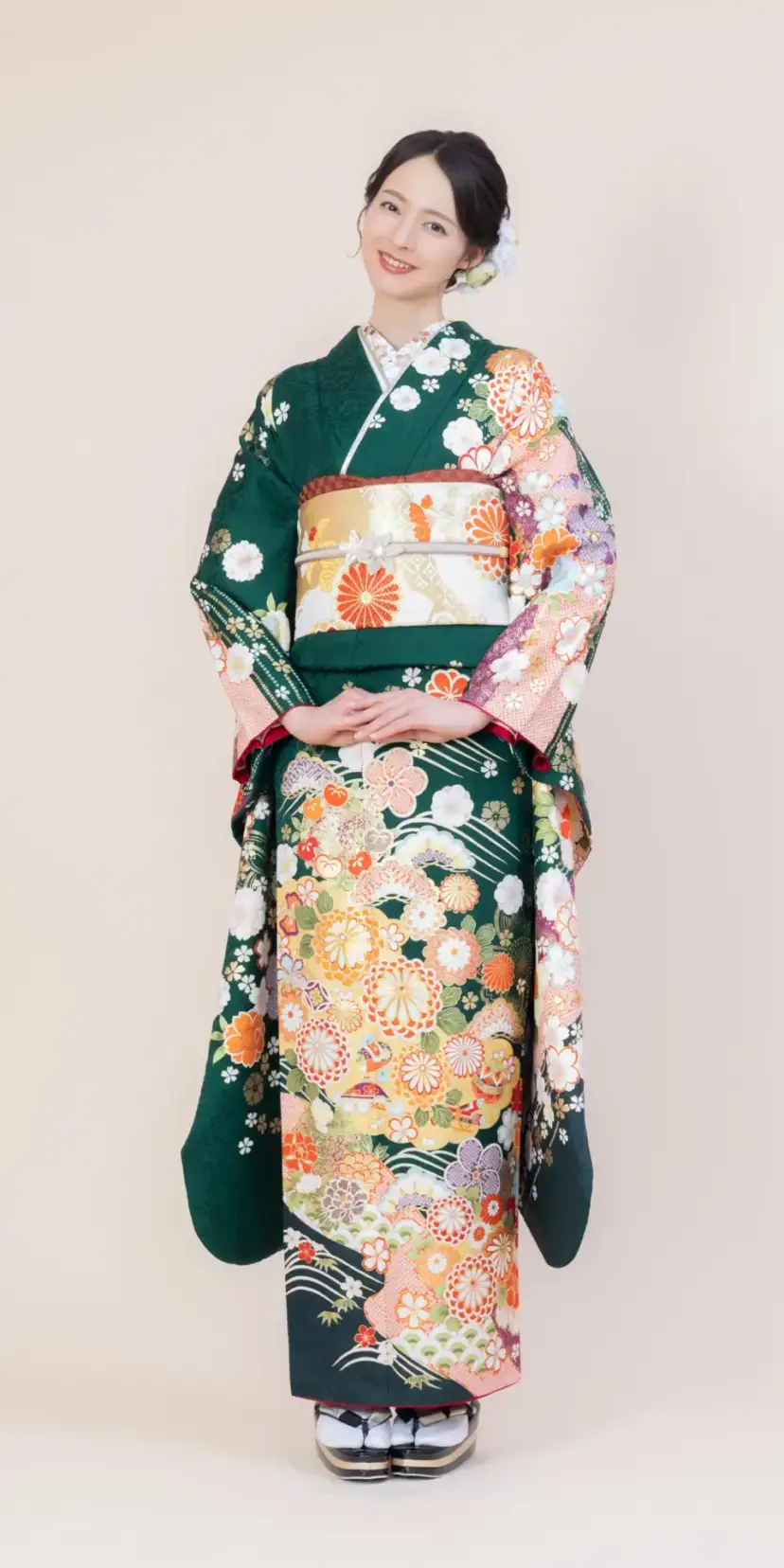 グリーン菊に松桜[FS0895]