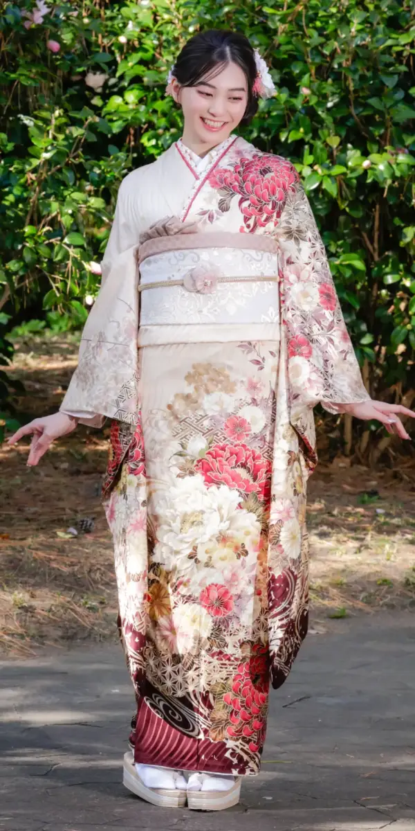 FS5011_淡ピンク地紅菊牡丹と白桜流水